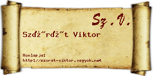 Szórát Viktor névjegykártya