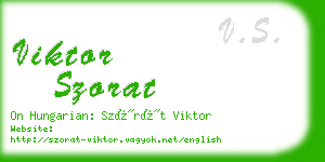 viktor szorat business card